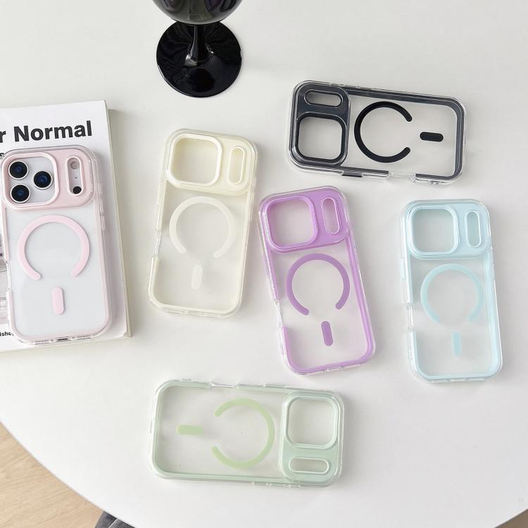 Large Hole Camera Macaron Transparency MagSafe Phone Case