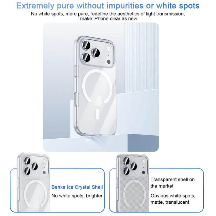 Benks Ice Crystal Clear MagSafe Magnetic Phone Case