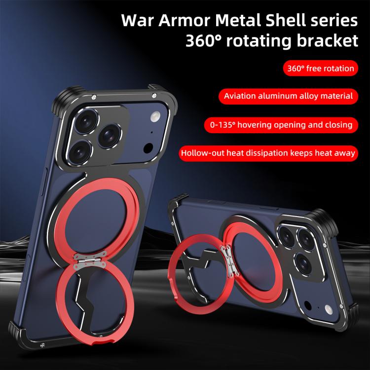 Armor Alloy Frameless MagSafe Magnetic Bracket Heat Dissipation Metal Phone Case