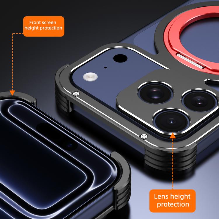 Armor Alloy Frameless MagSafe Magnetic Bracket Heat Dissipation Metal Phone Case