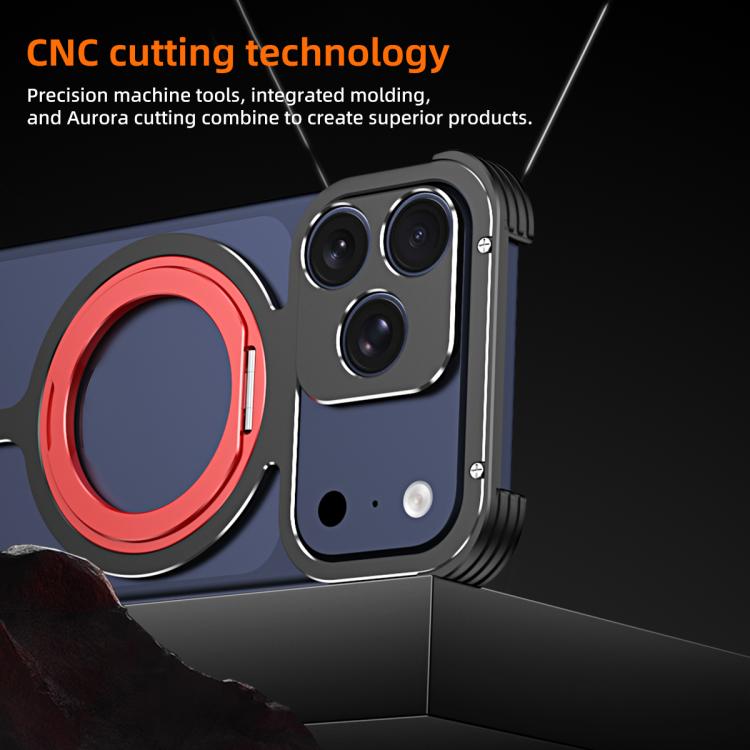 Armor Alloy Frameless MagSafe Magnetic Bracket Heat Dissipation Metal Phone Case