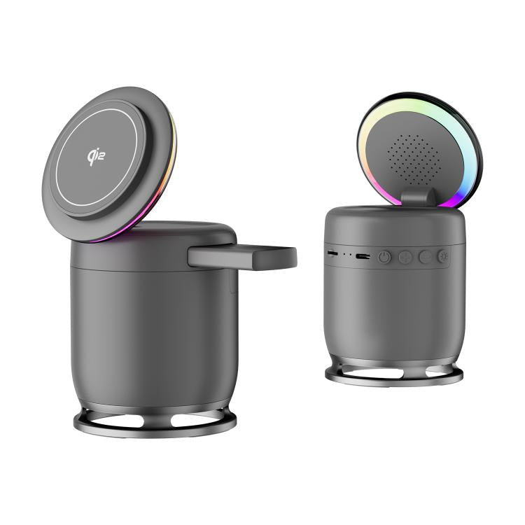 C52 Foldable 5 in 1 Desktop Magnetic Wireless Charging Bluetooth Speaker