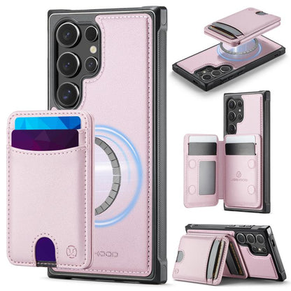 JEEHOOD J10 Flip Card Bag MagSafe Split RFID Leather Phone Case, For Galaxy S26 FE 5G, For Samsung Galaxy S26+ 5G, For Samsung Galaxy S26 Ultra 5G, For Samsung Galaxy S26 5G, For Galaxy S25 FE 5G, For Samsung Galaxy S25 Edge 5G, For Samsung Galaxy S25 ...