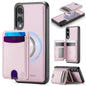 JEEHOOD J10 Flip Card Bag MagSafe Split RFID Leather Phone Case, For Galaxy S26 FE 5G, For Samsung Galaxy S26+ 5G, For Samsung Galaxy S26 Ultra 5G, For Samsung Galaxy S26 5G, For Galaxy S25 FE 5G, For Samsung Galaxy S25 Edge 5G, For Samsung Galaxy S25 ...