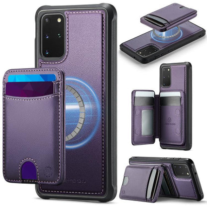 JEEHOOD J10 Flip Card Bag MagSafe Split RFID Leather Phone Case, For Samsung Galaxy S22 Ultra 5G, For Samsung Galaxy S22+ 5G, For Samsung Galaxy S22 5G, For Samsung Galaxy S21 FE 5G, For Samsung Galaxy S20 Ultra 5G, For Samsung Galaxy S20+ 5G          ...