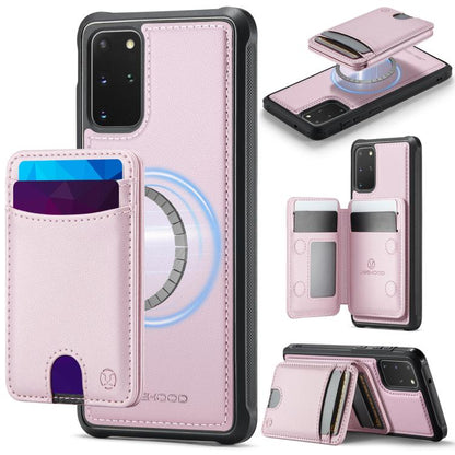 JEEHOOD J10 Flip Card Bag MagSafe Split RFID Leather Phone Case, For Samsung Galaxy S22 Ultra 5G, For Samsung Galaxy S22+ 5G, For Samsung Galaxy S22 5G, For Samsung Galaxy S21 FE 5G, For Samsung Galaxy S20 Ultra 5G, For Samsung Galaxy S20+ 5G          ...