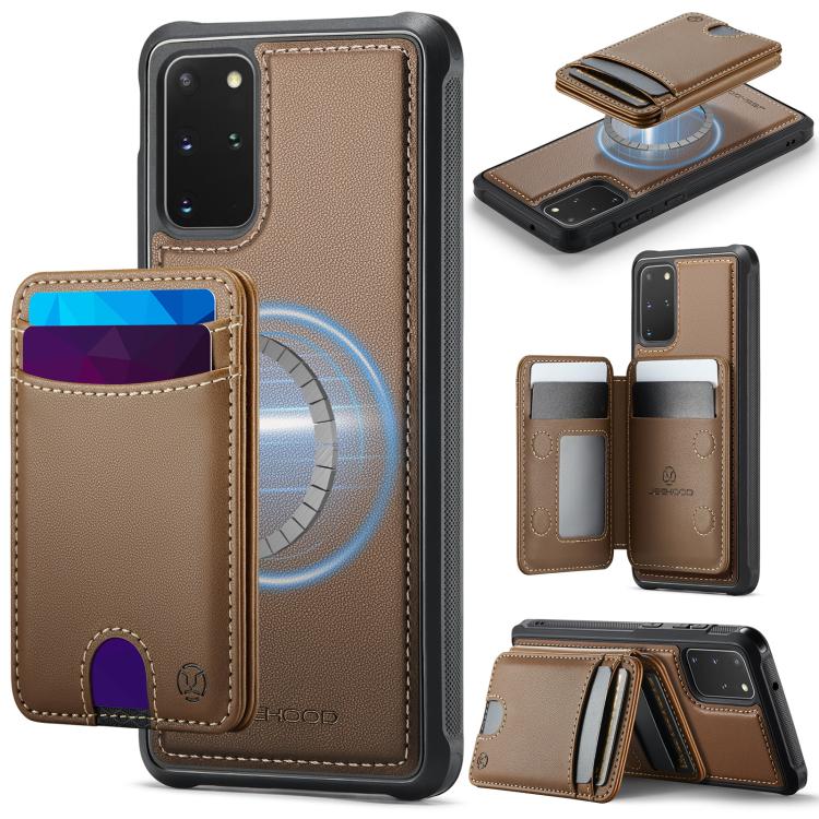 JEEHOOD J10 Flip Card Bag MagSafe Split RFID Leather Phone Case, For Samsung Galaxy S22 Ultra 5G, For Samsung Galaxy S22+ 5G, For Samsung Galaxy S22 5G, For Samsung Galaxy S21 FE 5G, For Samsung Galaxy S20 Ultra 5G, For Samsung Galaxy S20+ 5G          ...