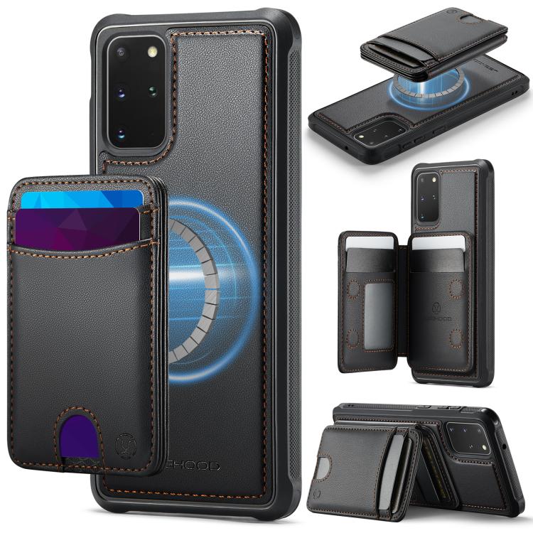 JEEHOOD J10 Flip Card Bag MagSafe Split RFID Leather Phone Case, For Samsung Galaxy S22 Ultra 5G, For Samsung Galaxy S22+ 5G, For Samsung Galaxy S22 5G, For Samsung Galaxy S21 FE 5G, For Samsung Galaxy S20 Ultra 5G, For Samsung Galaxy S20+ 5G          ...