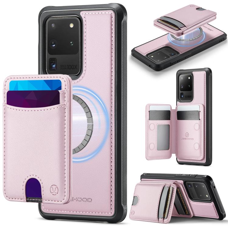 JEEHOOD J10 Flip Card Bag MagSafe Split RFID Leather Phone Case, For Samsung Galaxy S22 Ultra 5G, For Samsung Galaxy S22+ 5G, For Samsung Galaxy S22 5G, For Samsung Galaxy S21 FE 5G, For Samsung Galaxy S20 Ultra 5G, For Samsung Galaxy S20+ 5G          ...