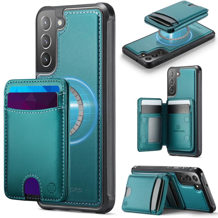 JEEHOOD J10 Flip Card Bag MagSafe Split RFID Leather Phone Case, For Samsung Galaxy S22 Ultra 5G, For Samsung Galaxy S22+ 5G, For Samsung Galaxy S22 5G, For Samsung Galaxy S21 FE 5G, For Samsung Galaxy S20 Ultra 5G, For Samsung Galaxy S20+ 5G          ...