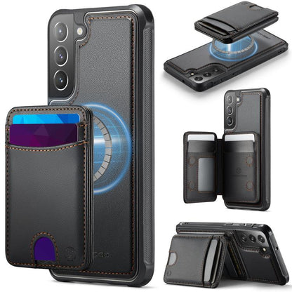 JEEHOOD J10 Flip Card Bag MagSafe Split RFID Leather Phone Case, For Samsung Galaxy S22 Ultra 5G, For Samsung Galaxy S22+ 5G, For Samsung Galaxy S22 5G, For Samsung Galaxy S21 FE 5G, For Samsung Galaxy S20 Ultra 5G, For Samsung Galaxy S20+ 5G          ...