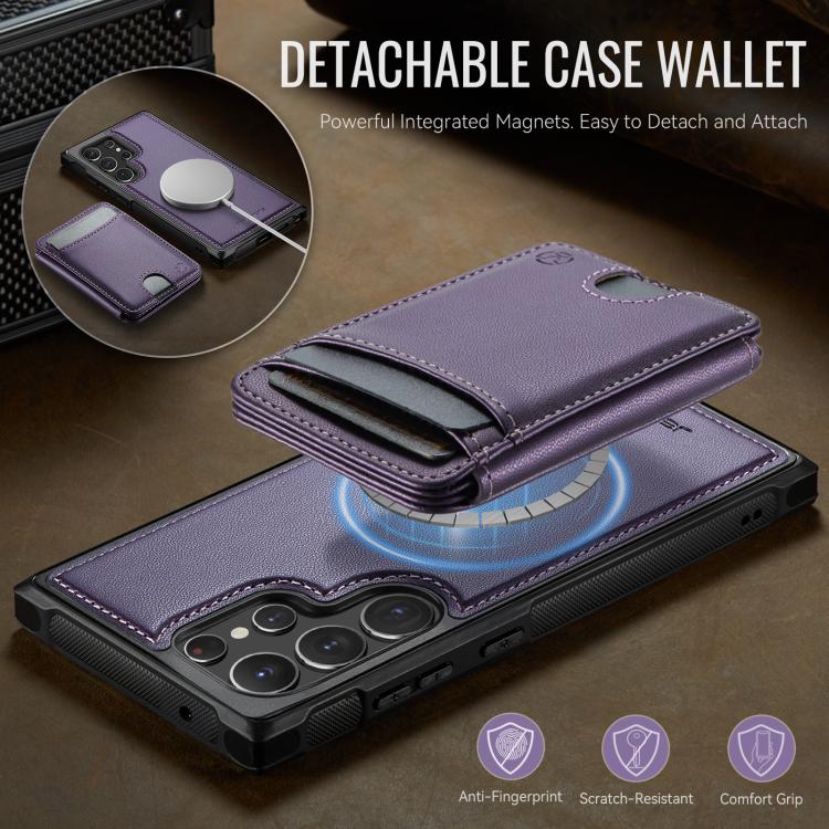 JEEHOOD J10 Flip Card Bag MagSafe Split RFID Leather Phone Case, For Samsung Galaxy S22 Ultra 5G, For Samsung Galaxy S22+ 5G, For Samsung Galaxy S22 5G, For Samsung Galaxy S21 FE 5G, For Samsung Galaxy S20 Ultra 5G, For Samsung Galaxy S20+ 5G          ...