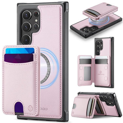 JEEHOOD J10 Flip Card Bag MagSafe Split RFID Leather Phone Case, For Samsung Galaxy S22 Ultra 5G, For Samsung Galaxy S22+ 5G, For Samsung Galaxy S22 5G, For Samsung Galaxy S21 FE 5G, For Samsung Galaxy S20 Ultra 5G, For Samsung Galaxy S20+ 5G          ...