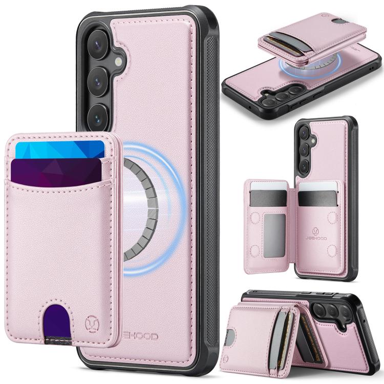 JEEHOOD J10 Flip Card Bag MagSafe Split RFID Leather Phone Case, For Samsung Galaxy S24 FE 5G, For Samsung Galaxy S24 Ultra 5G, For Samsung Galaxy S24+ 5G, For Samsung Galaxy S24 5G, For Samsung Galaxy S23 FE 5G, For Samsung Galaxy S23 Ultra 5G        ...