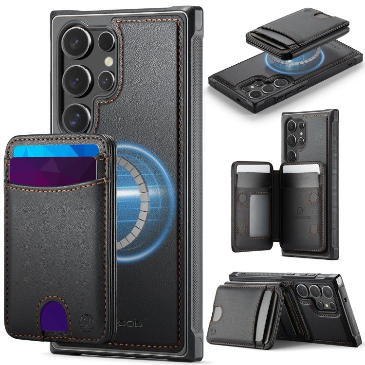 JEEHOOD J10 Flip Card Bag MagSafe Split RFID Leather Phone Case, For Samsung Galaxy S24 FE 5G, For Samsung Galaxy S24 Ultra 5G, For Samsung Galaxy S24+ 5G, For Samsung Galaxy S24 5G, For Samsung Galaxy S23 FE 5G, For Samsung Galaxy S23 Ultra 5G        ...