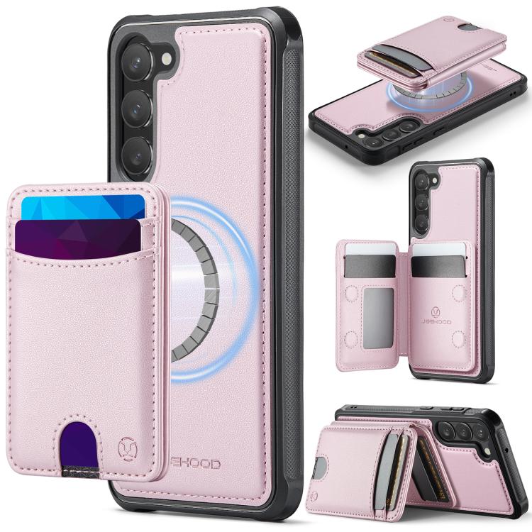 JEEHOOD J10 Flip Card Bag MagSafe Split RFID Leather Phone Case, For Samsung Galaxy S24 FE 5G, For Samsung Galaxy S24 Ultra 5G, For Samsung Galaxy S24+ 5G, For Samsung Galaxy S24 5G, For Samsung Galaxy S23 FE 5G, For Samsung Galaxy S23 Ultra 5G        ...