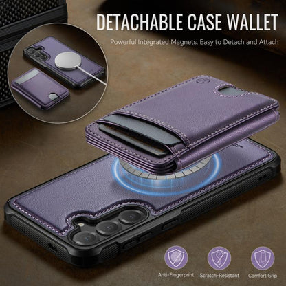 JEEHOOD J10 Flip Card Bag MagSafe Split RFID Leather Phone Case, For Samsung Galaxy S24 FE 5G, For Samsung Galaxy S24 Ultra 5G, For Samsung Galaxy S24+ 5G, For Samsung Galaxy S24 5G, For Samsung Galaxy S23 FE 5G, For Samsung Galaxy S23 Ultra 5G        ...