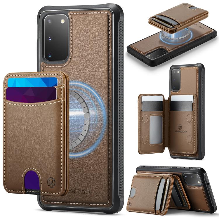 JEEHOOD J10 Flip Card Bag MagSafe Split RFID Leather Phone Case, For Samsung Galaxy S22 Ultra 5G, For Samsung Galaxy S22+ 5G, For Samsung Galaxy S22 5G, For Samsung Galaxy S21 FE 5G, For Samsung Galaxy S20 Ultra 5G, For Samsung Galaxy S20+ 5G          ...
