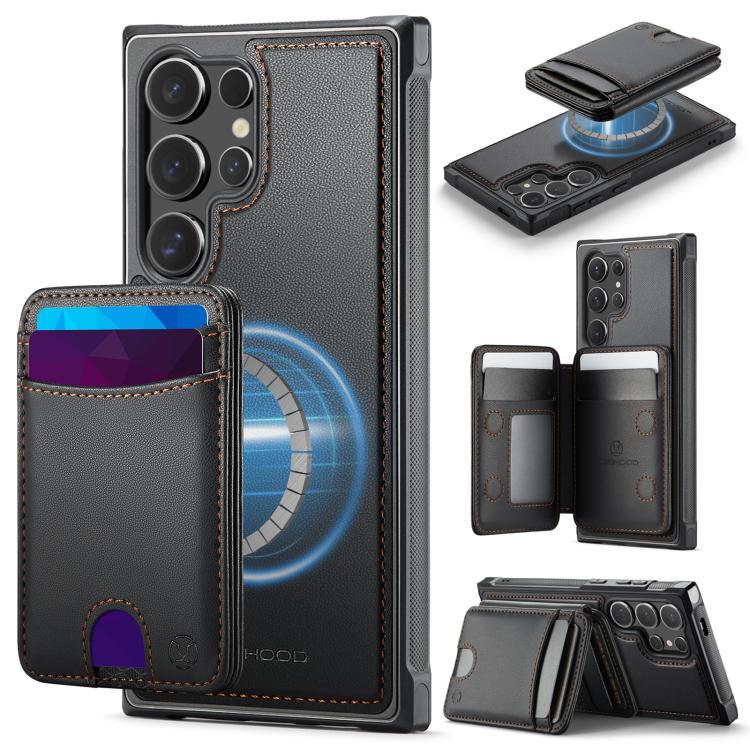 JEEHOOD J10 Flip Card Bag MagSafe Split RFID Leather Phone Case, For Galaxy S26 FE 5G, For Samsung Galaxy S26+ 5G, For Samsung Galaxy S26 Ultra 5G, For Samsung Galaxy S26 5G, For Galaxy S25 FE 5G, For Samsung Galaxy S25 Edge 5G, For Samsung Galaxy S25 ...