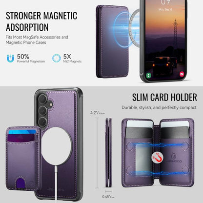 JEEHOOD J10 Flip Card Bag MagSafe Split RFID Leather Phone Case, For Galaxy S26 FE 5G, For Samsung Galaxy S26+ 5G, For Samsung Galaxy S26 Ultra 5G, For Samsung Galaxy S26 5G, For Galaxy S25 FE 5G, For Samsung Galaxy S25 Edge 5G, For Samsung Galaxy S25 ...