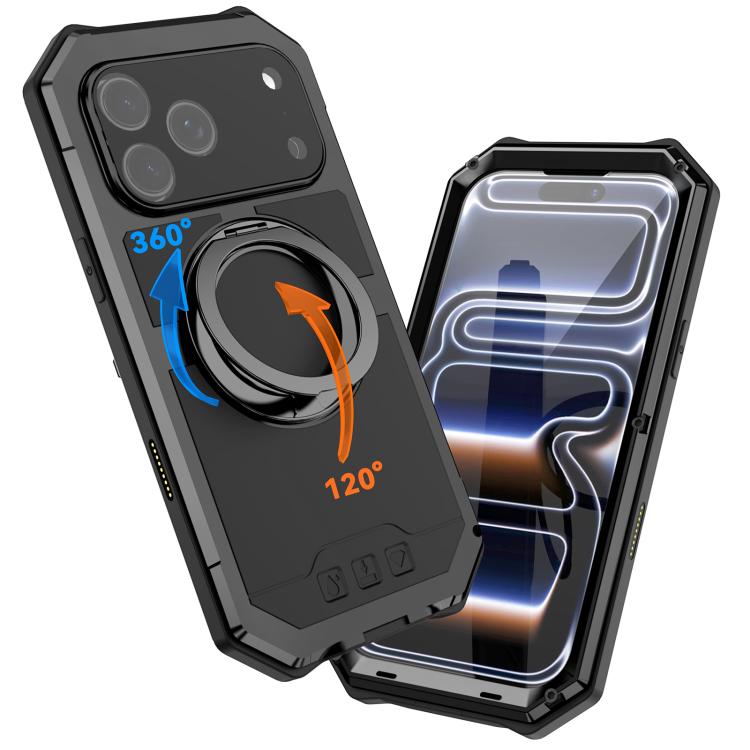 R-JUST Life Waterproof Dustproof MagSafe Magnetic Holder Phone Case