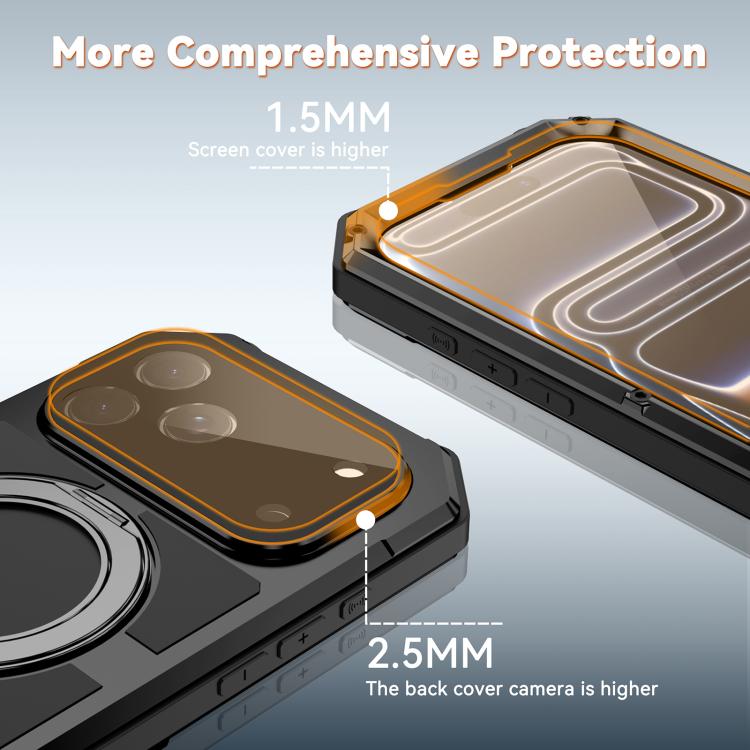 R-JUST Life Waterproof Dustproof MagSafe Magnetic Holder Phone Case