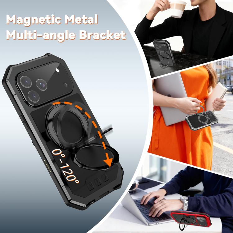 R-JUST Life Waterproof Dustproof MagSafe Magnetic Holder Phone Case