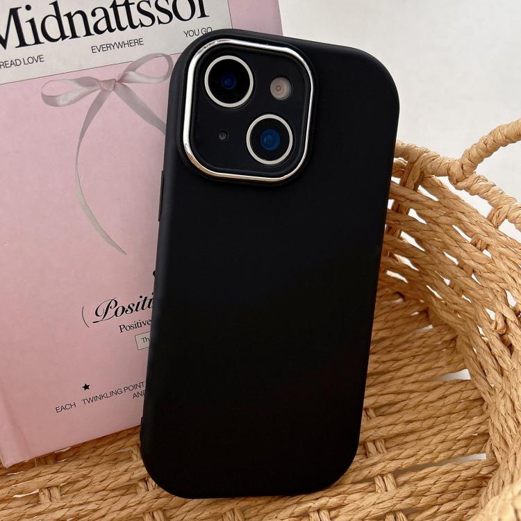 Fat Dun Solid Color Metal Photo Frame TPU Phone Case