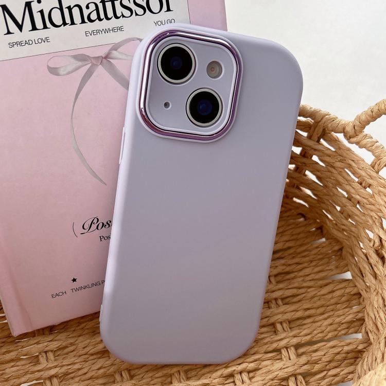 Fat Dun Solid Color Metal Photo Frame TPU Phone Case