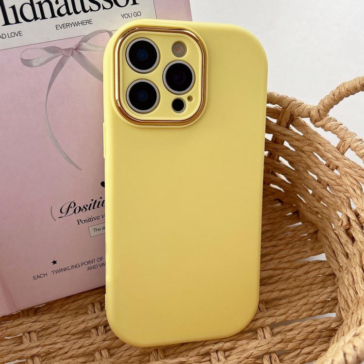 Fat Dun Solid Color Metal Photo Frame TPU Phone Case