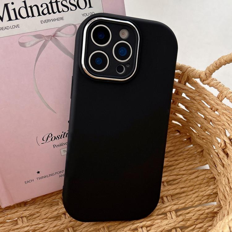 Fat Dun Solid Color Metal Photo Frame TPU Phone Case