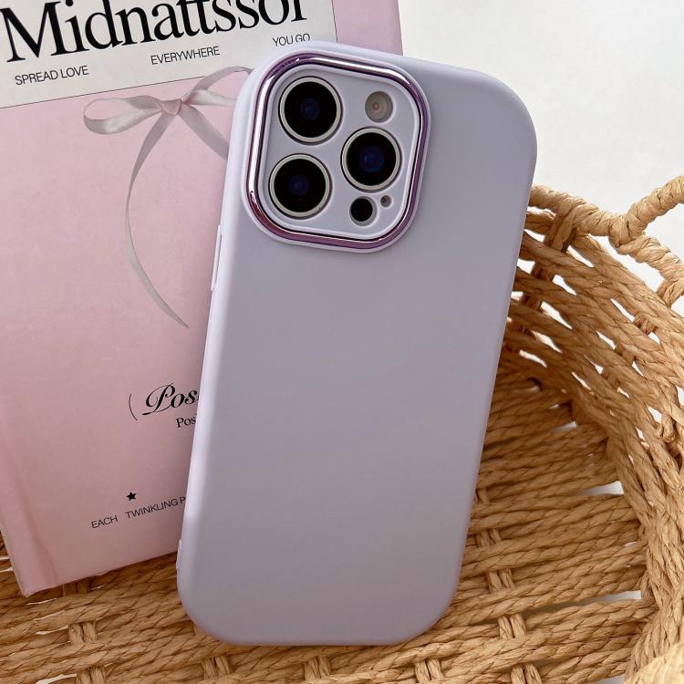 Fat Dun Solid Color Metal Photo Frame TPU Phone Case