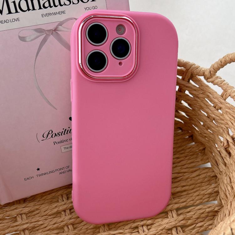 Fat Dun Solid Color Metal Photo Frame TPU Phone Case