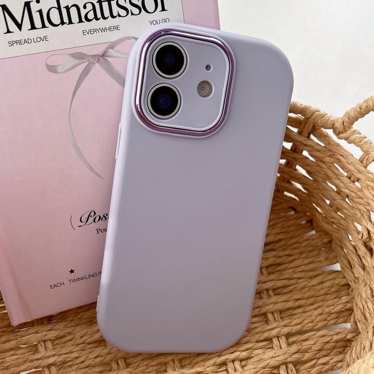 Fat Dun Solid Color Metal Photo Frame TPU Phone Case