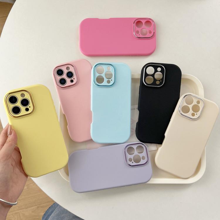 Fat Dun Solid Color Metal Photo Frame TPU Phone Case