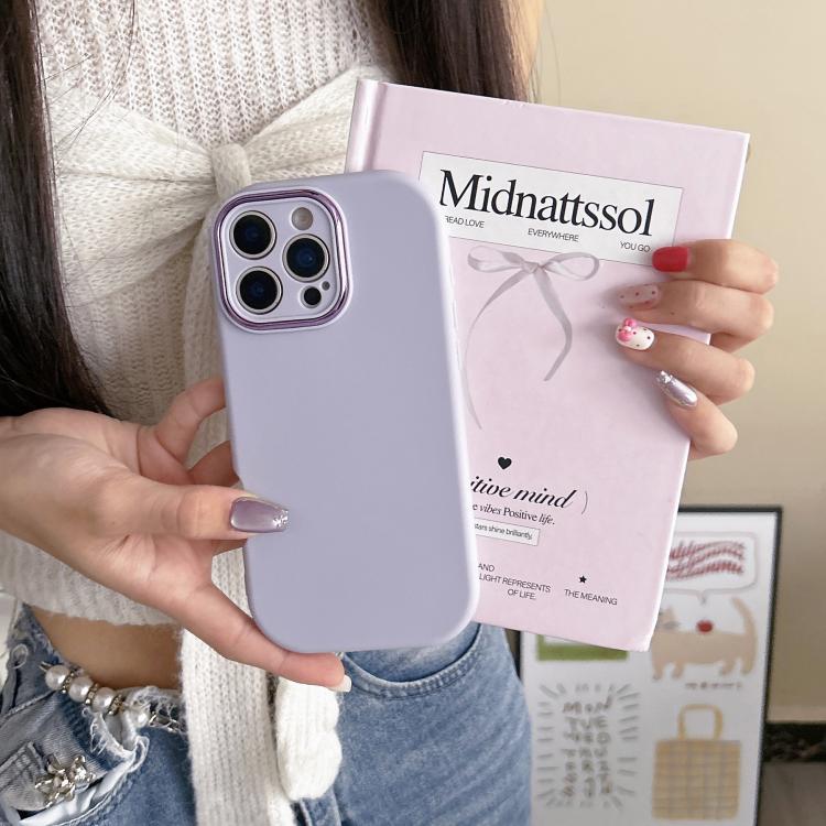 Fat Dun Solid Color Metal Photo Frame TPU Phone Case