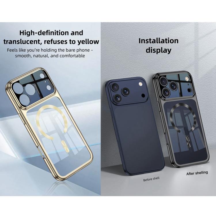 GKK Electroplating Phantom Splicing MagSafe Magnetic Phone Case