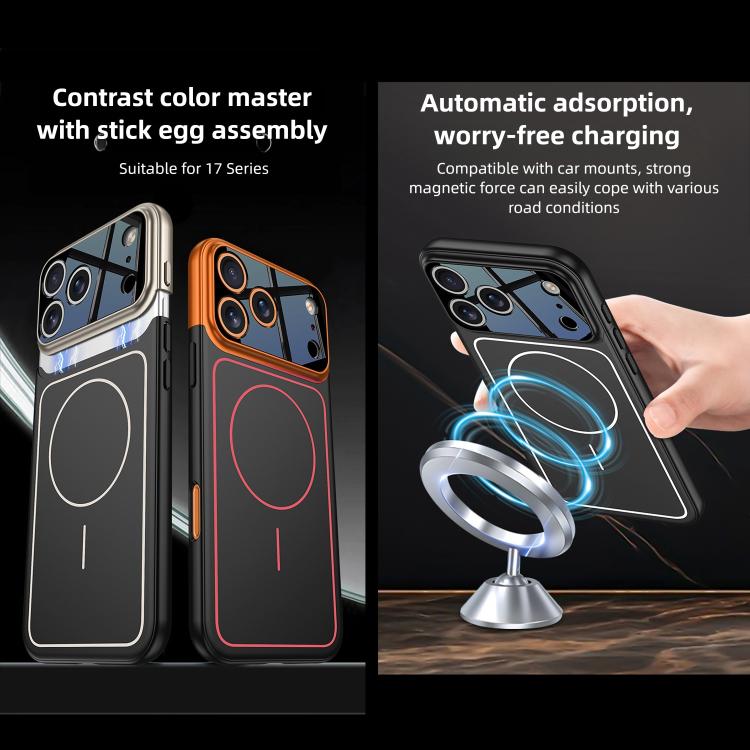 GKK Color Master Splicing MagSafe Magnetic Frame Phone Case