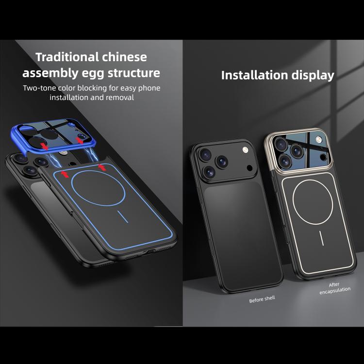 GKK Color Master Splicing MagSafe Magnetic Frame Phone Case