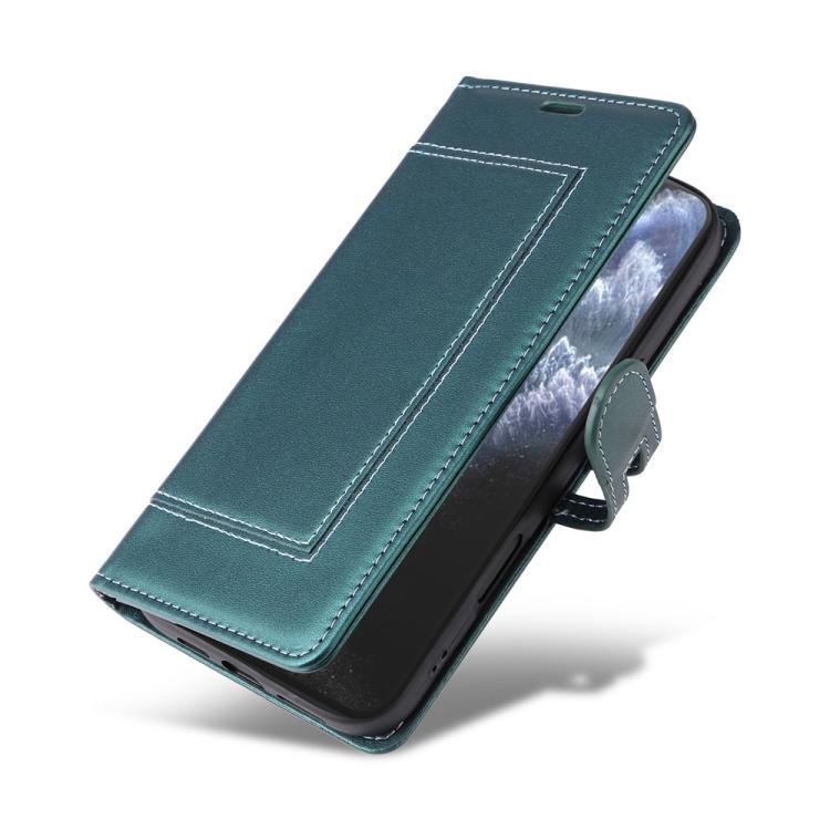 Stitched Magnetic Buckle Leather Phone Case