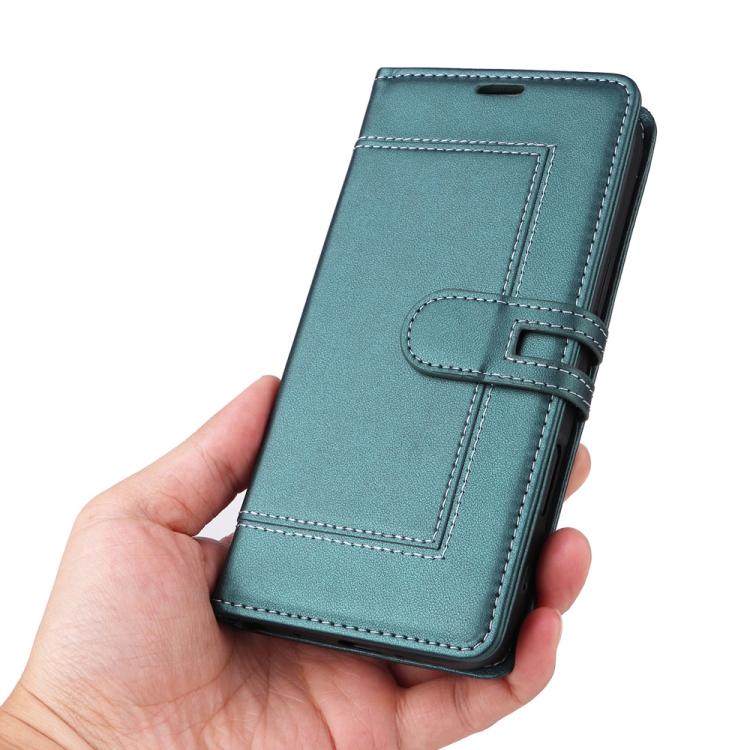 Stitched Magnetic Buckle Leather Phone Case