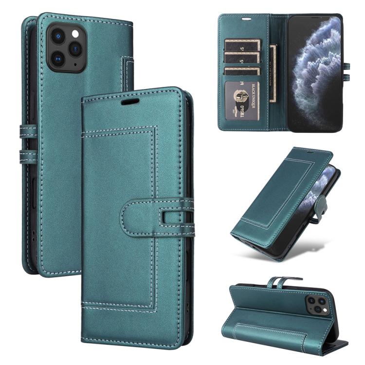 Stitched Magnetic Buckle Leather Phone Case