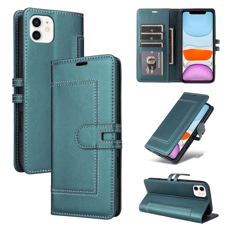 Stitched Magnetic Buckle Leather Phone Case