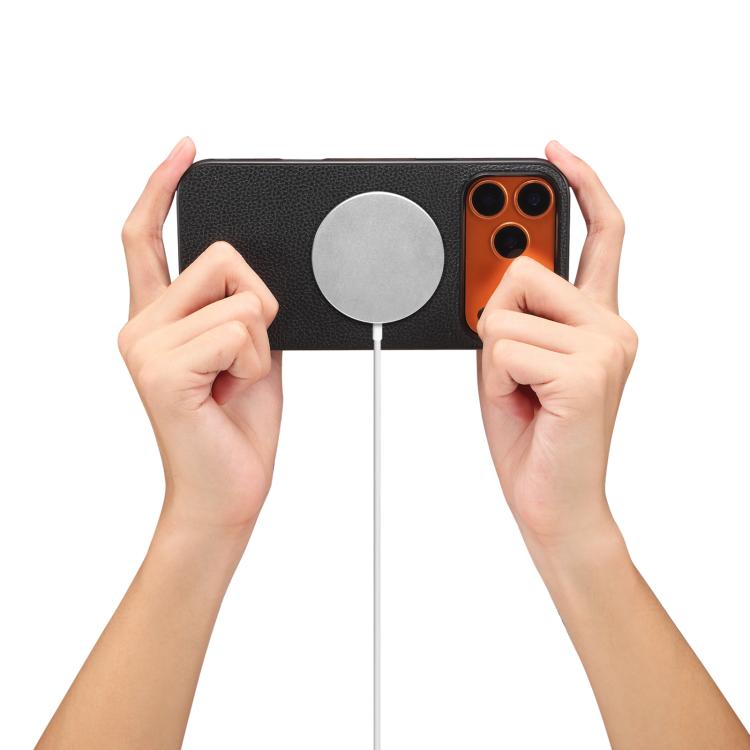 Denior D30 Calf Texture MagSafe Card Bag Phone Case