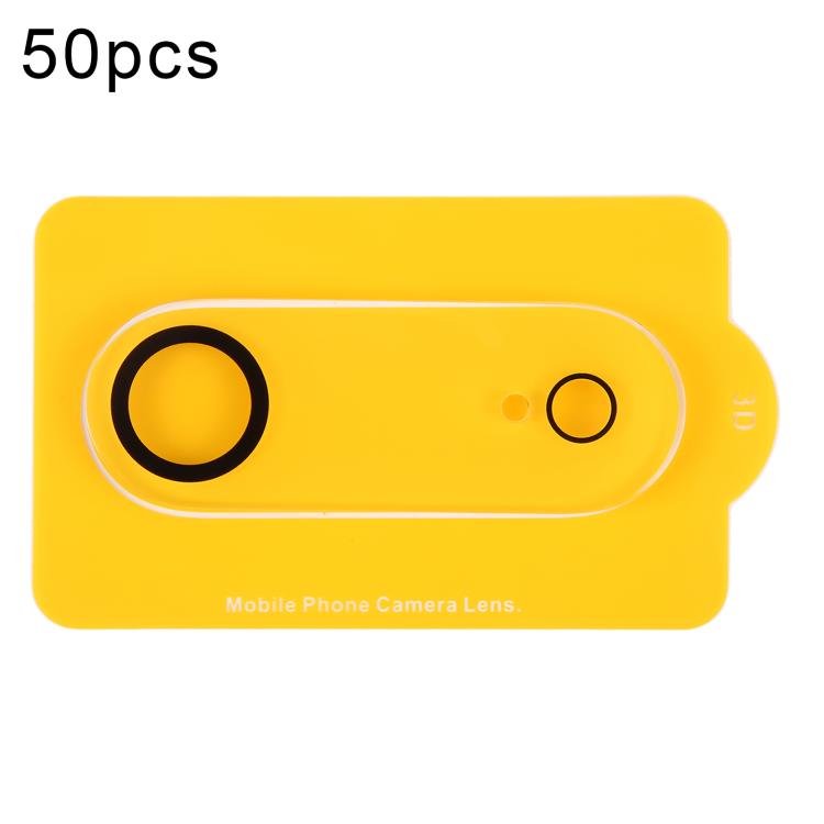 50pcs Silk Printed Large Arc Tempered Glass Back Camera Film