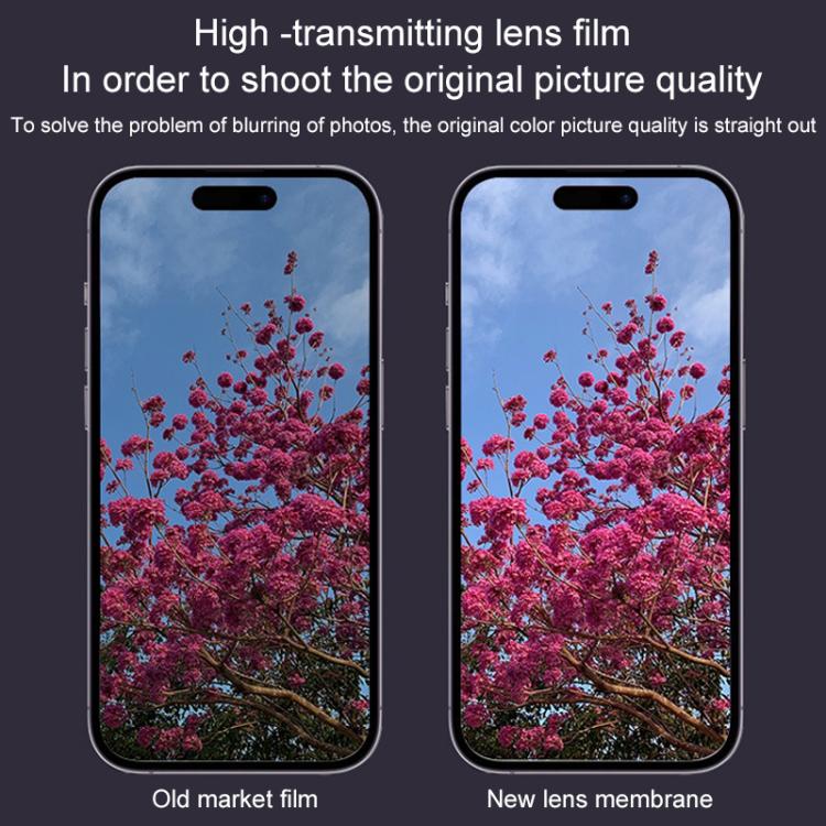50pcs Silk Printed Large Arc Tempered Glass Back Camera Film