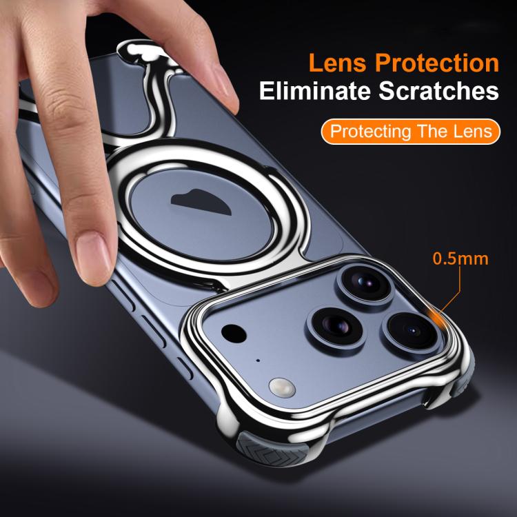 Liquid Plating PC Hollow MagSafe Phone Case