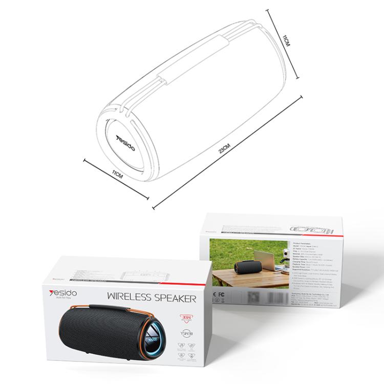 Yesido YSW38 30W Dual-Channel Stereo Outdoor Bluetooth Speaker