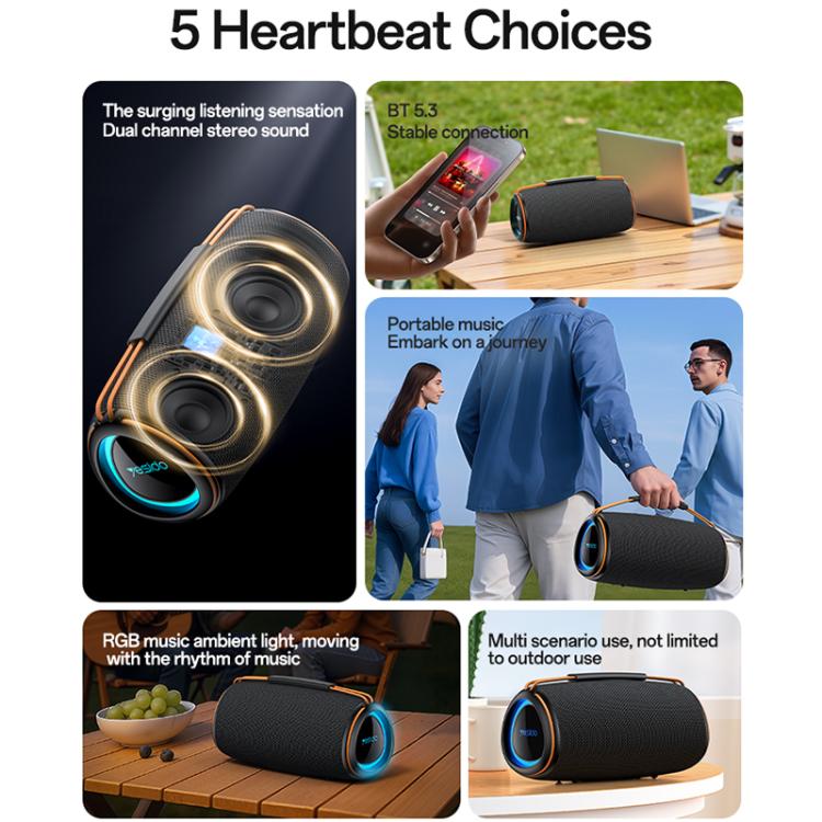 Yesido YSW38 30W Dual-Channel Stereo Outdoor Bluetooth Speaker