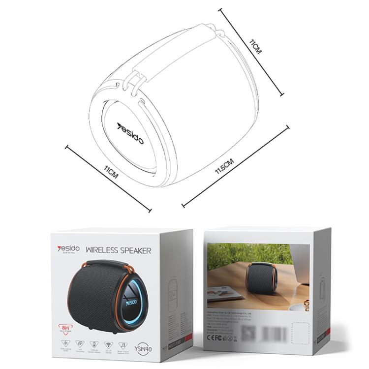 Yesido YSW40 8W Mini Portable Bluetooth Speaker